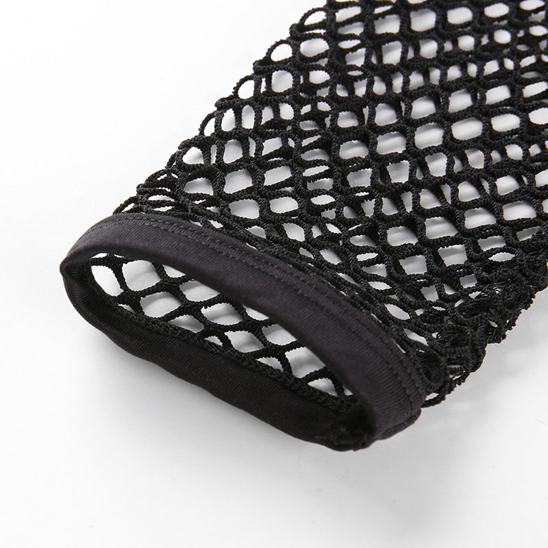 Sexy Mesh Criss - Cross Strappy Crop Top