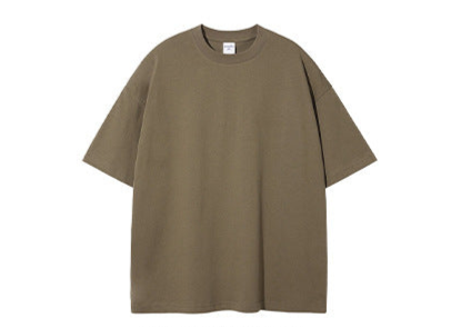 230G Double-Yarn Cotton Antimicrobial Solid Loose-Fit T-Shirt
