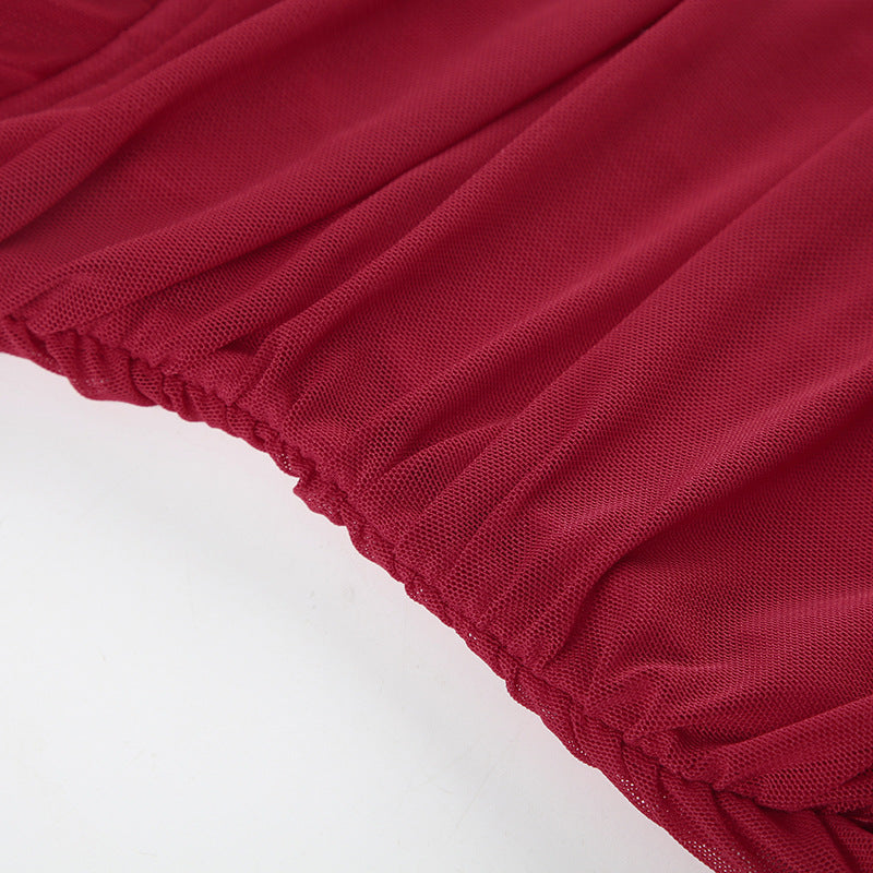 Sexy Ribbon Halter One - Shoulder Top