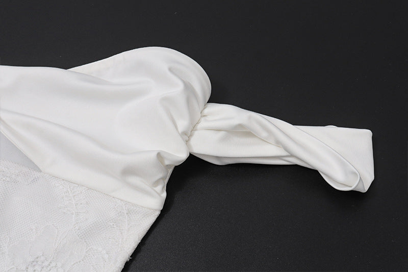 Off - Shoulder Twist Asymmetric Gown