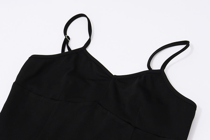 Color - Block Spliced Slip Maxi Dress