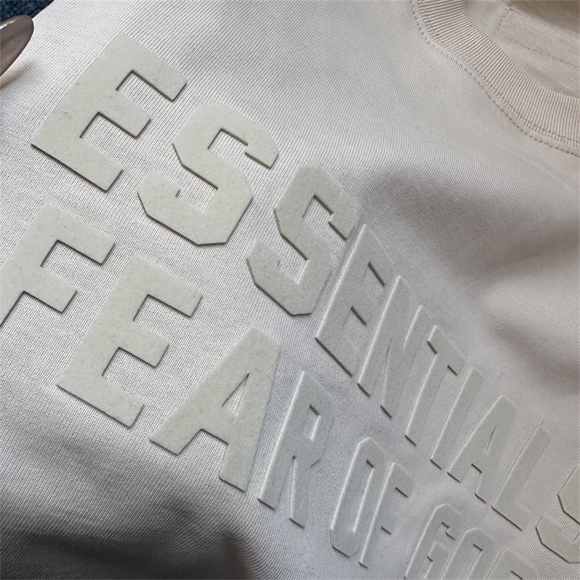 Simple Embossed Loose Short - Sleeve T - Shirt