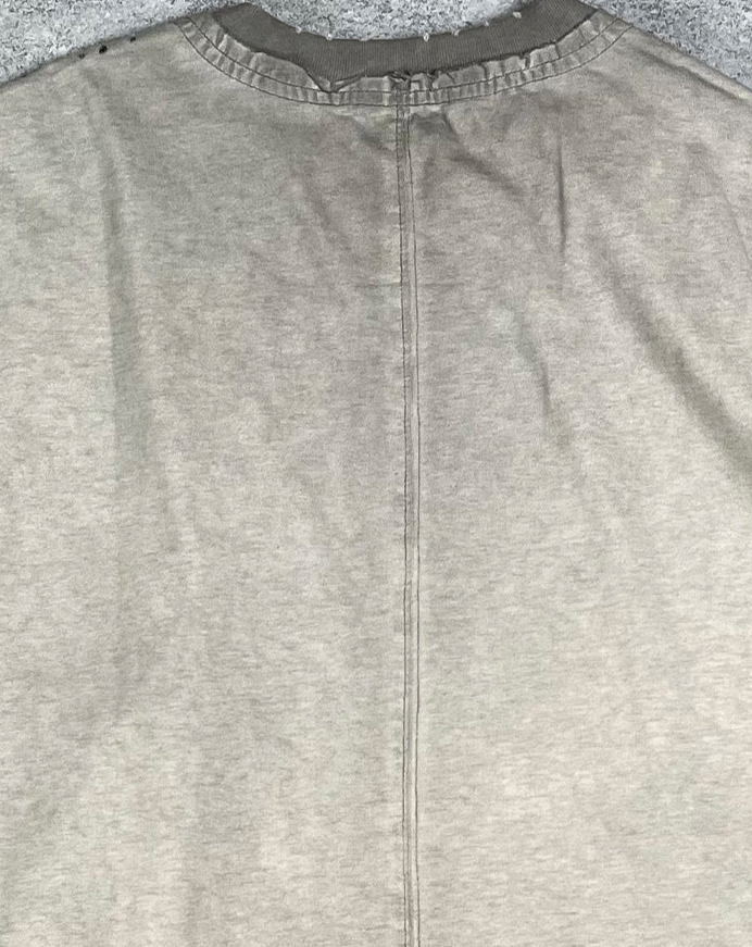 Reverse-Dyed Distressed Ripped Vintage Printed T-Shirt