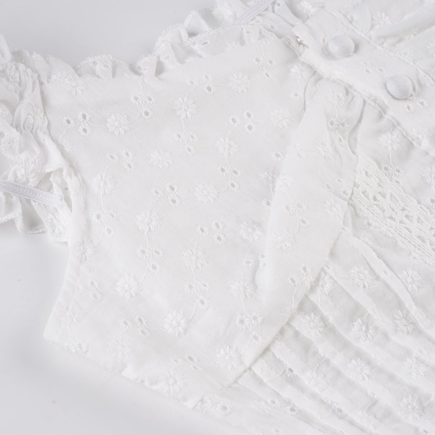 Vintage French Broderie Anglaise Top