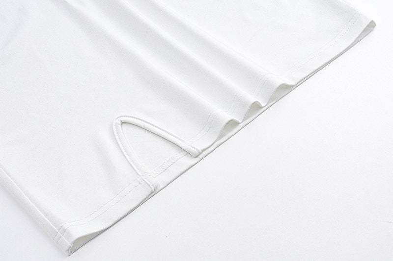 French Romantic Ruffle Slit Dress