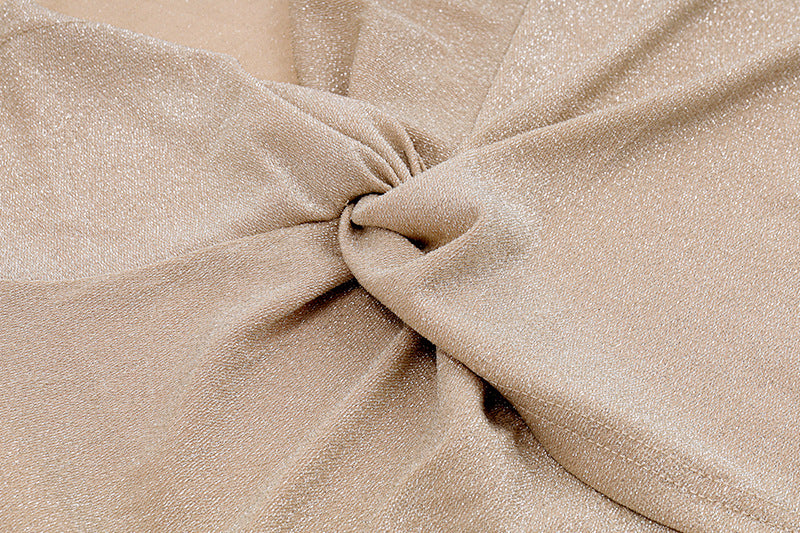 Shimmer Cutout High - Slit Gown