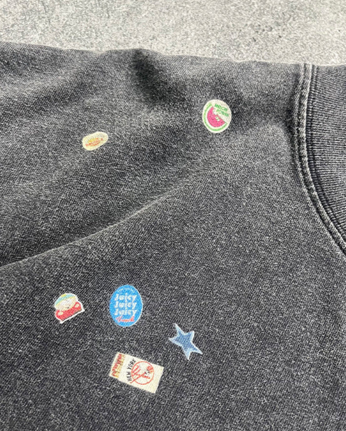 Fun & Stylish Washed Distressed Printed Short-Sleeve T-Shirt