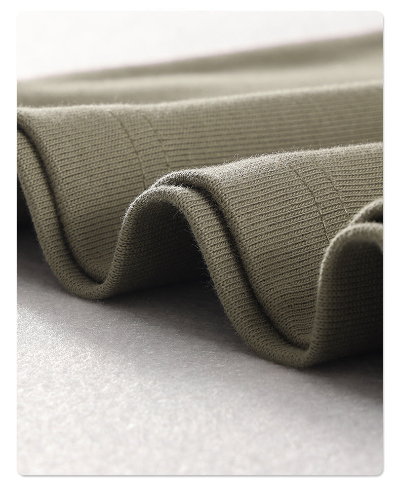 305G Earth-Tone Cotton Loose-Fit Essential T-Shirt