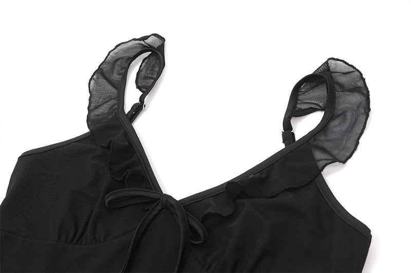 Sheer Mesh - Paneled Bodycon Dress