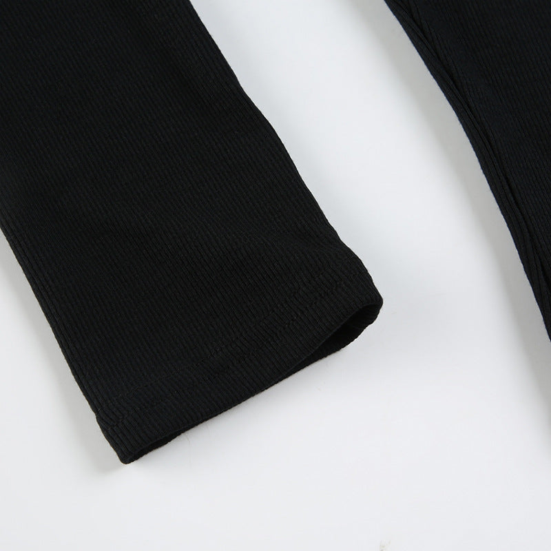 Lace - Paneled Button Square - Neck Fitted Top