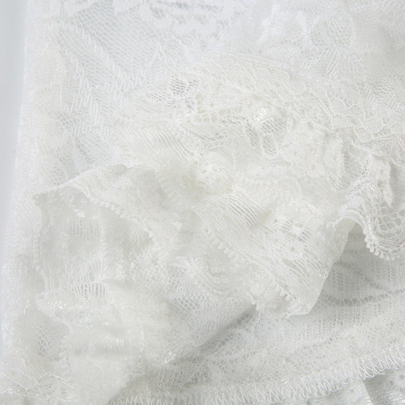 Vintage Sheer Lace Tie - Up Shrug