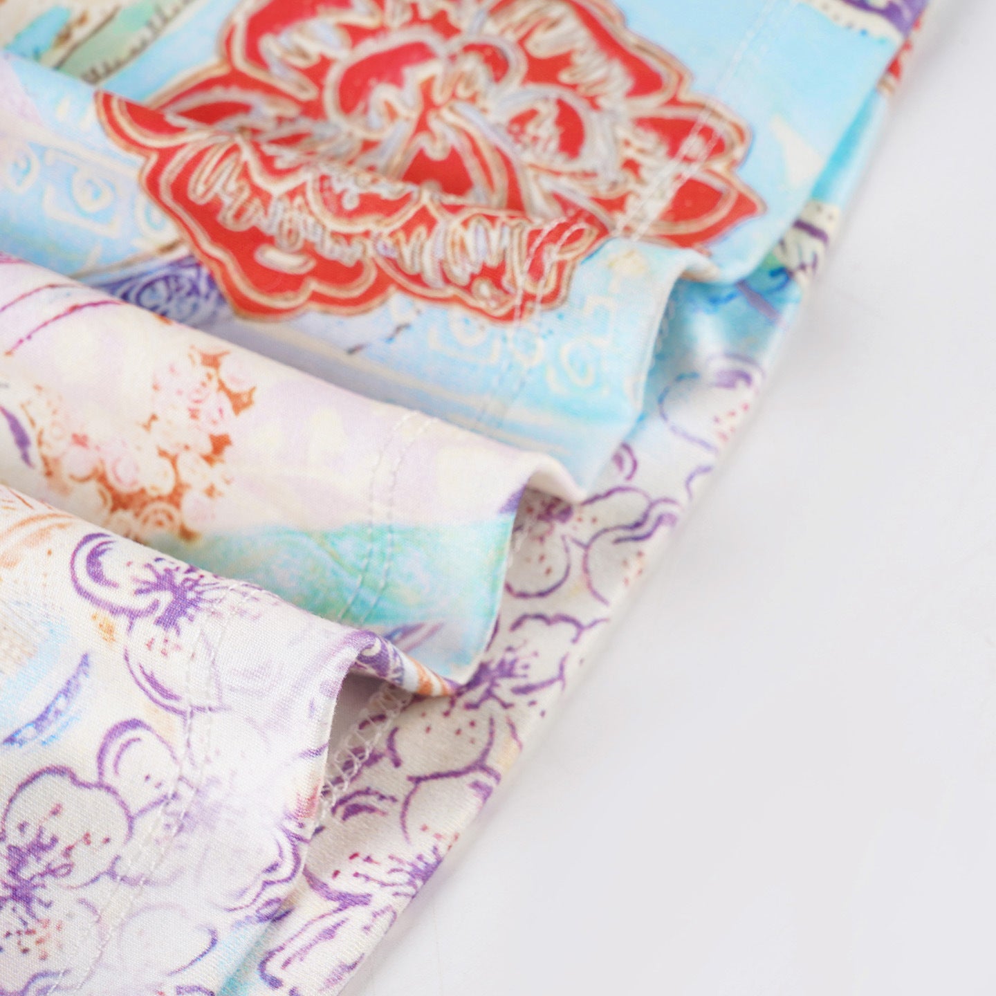 Romantic Printed Beaded - Strap Corset Top