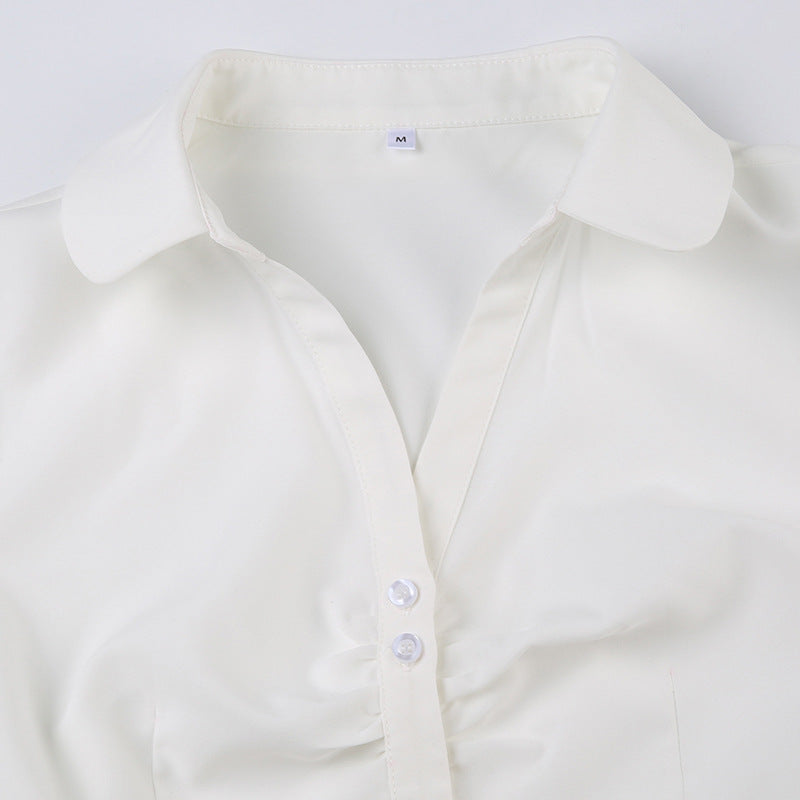 Minimalist Short - Sleeve White Work Shirt