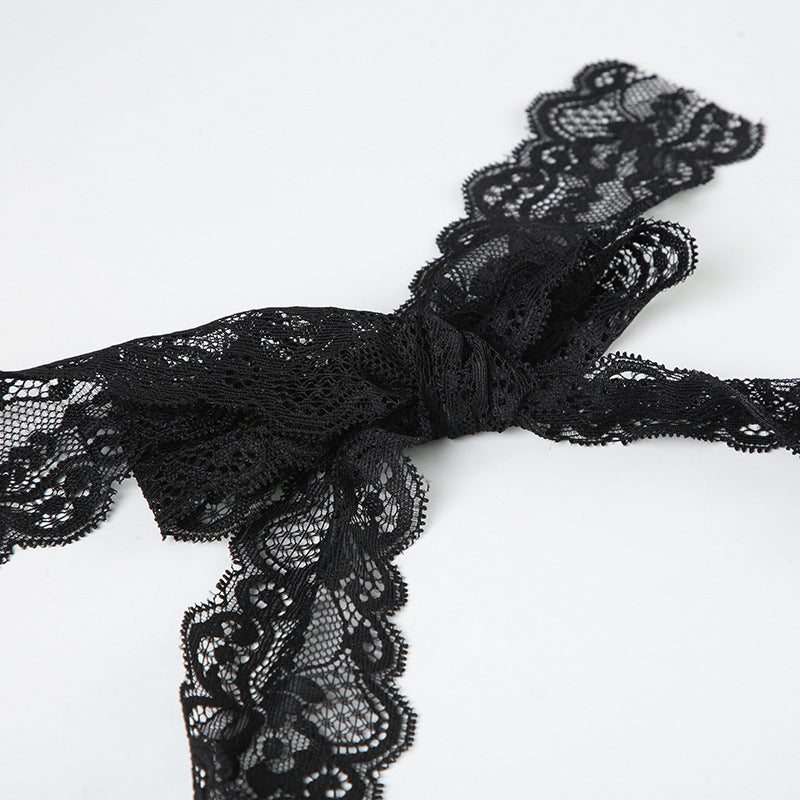 Lace Halter Sheer Corset Top