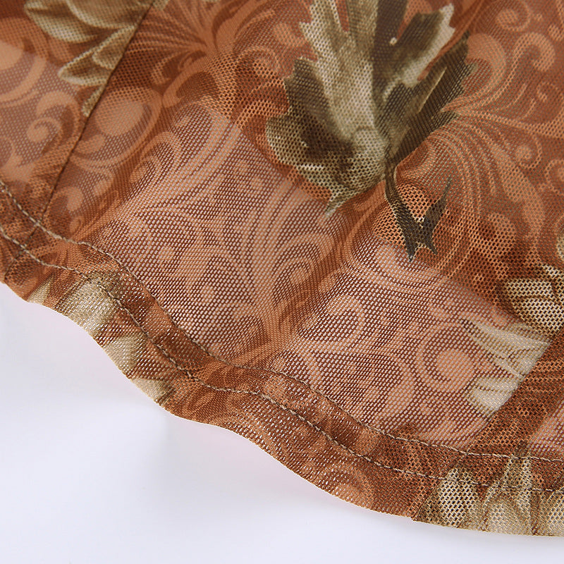 Retro Floral Lace Paneled Camisole Corset