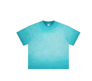 Dopamine - Inspired Washed Vintage Batik - Dyed Faded Round - Neck T - Shirt