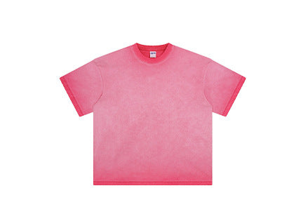 Dopamine - Inspired Washed Vintage Batik - Dyed Faded Round - Neck T - Shirt