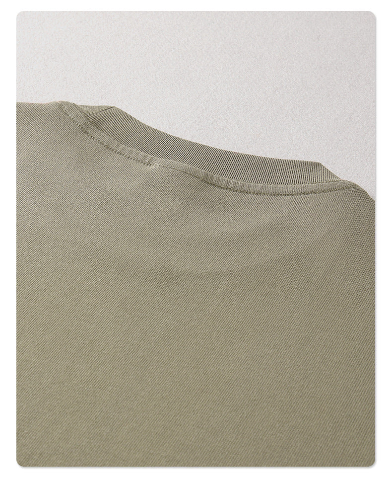 305G Earth-Tone Cotton Loose-Fit Essential T-Shirt