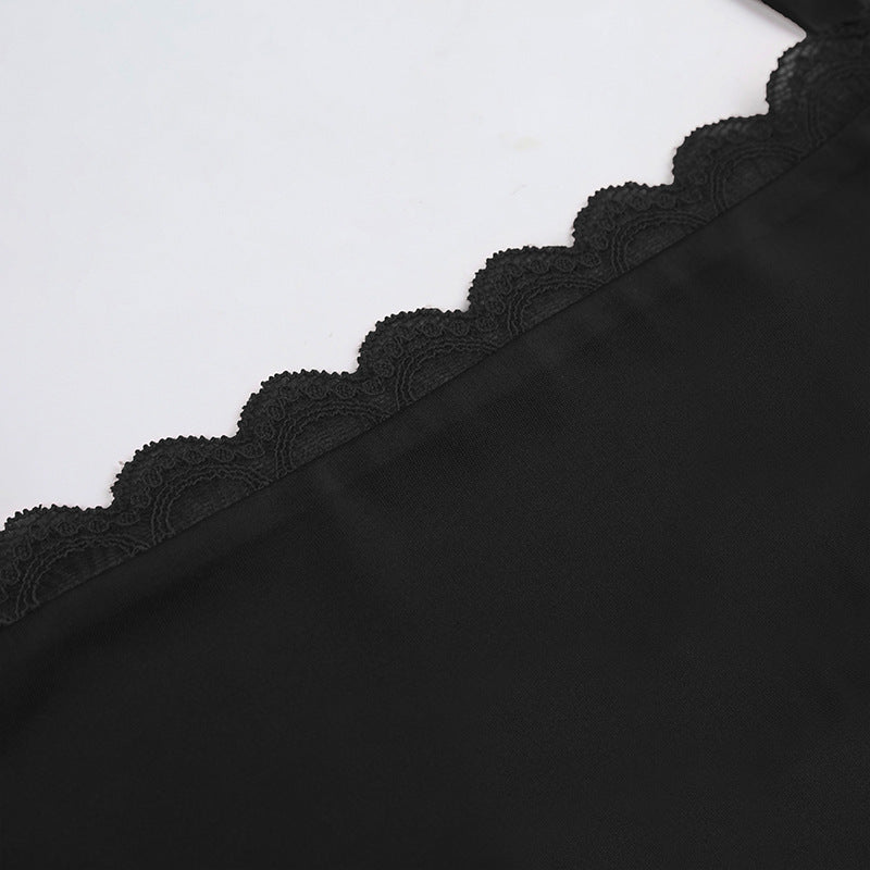 Simple Sexy Lace - Trimmed Halter Top