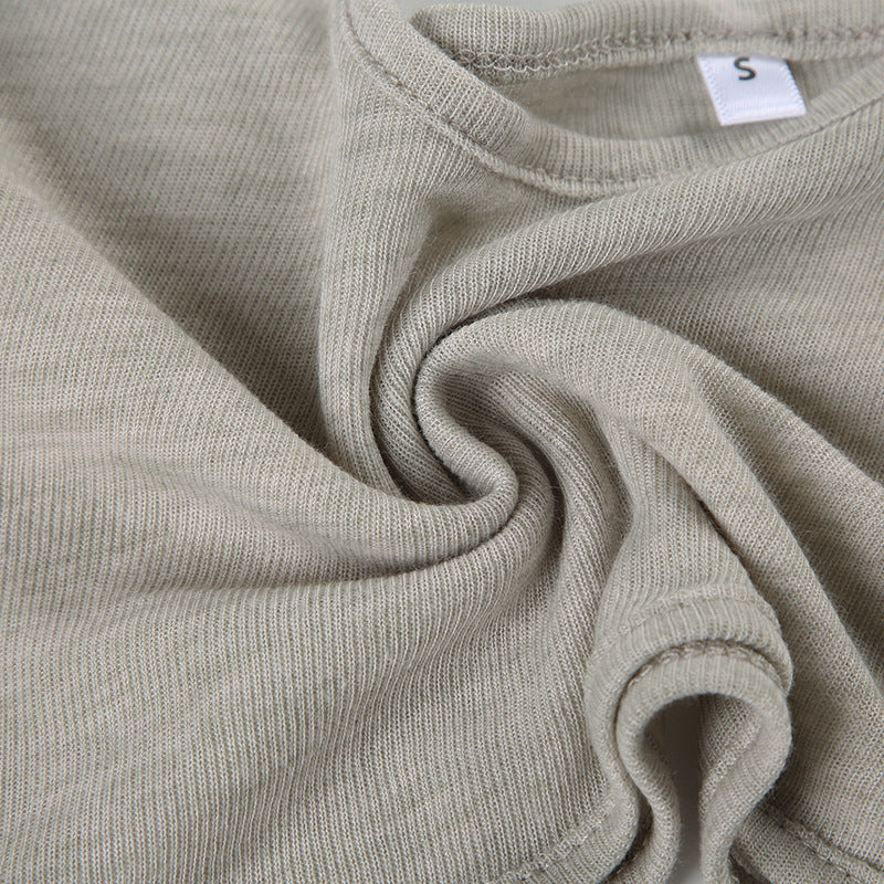 Functional - Style Strappy Cut - Out Long - Sleeve Top