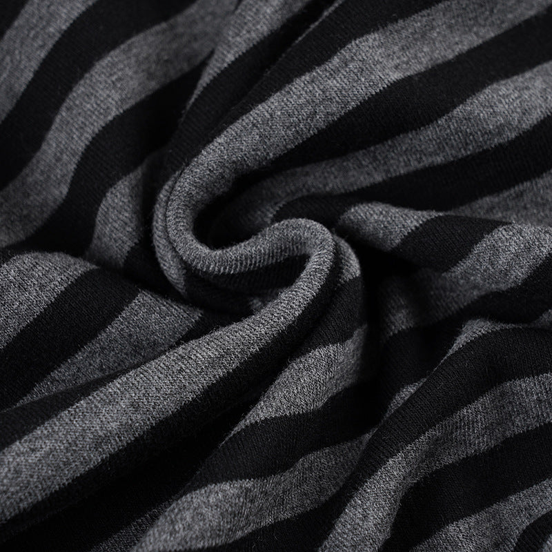 Romantic Striped Off - Shoulder Flared - Sleeve Crop Top