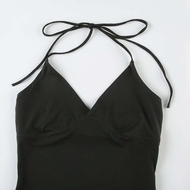 Sexy Halter Deep - V Crop Camisole