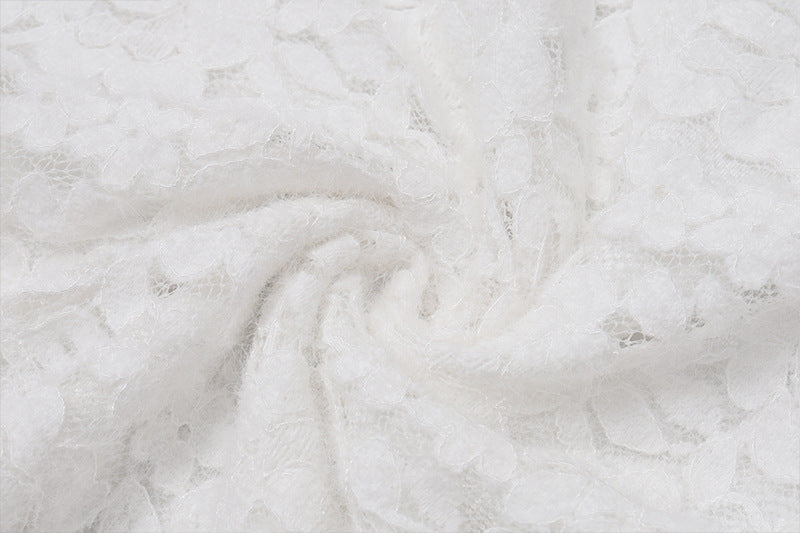 Halter Neck Lace - Paneled Bodycon Dress