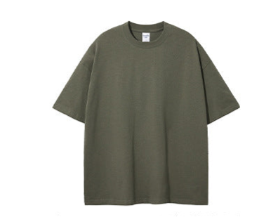 230G Double-Yarn Cotton Antimicrobial Solid Loose-Fit T-Shirt