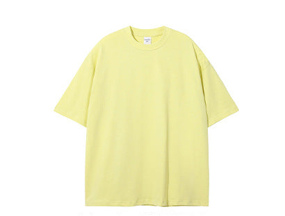 230G Double-Yarn Cotton Antimicrobial Solid Loose-Fit T-Shirt