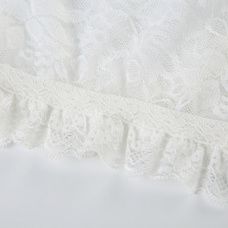 Vintage Sheer Lace Tie - Up Shrug