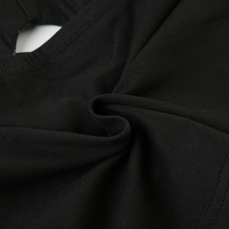 Cool Leather Cut - Out Lace - Up Cami Top