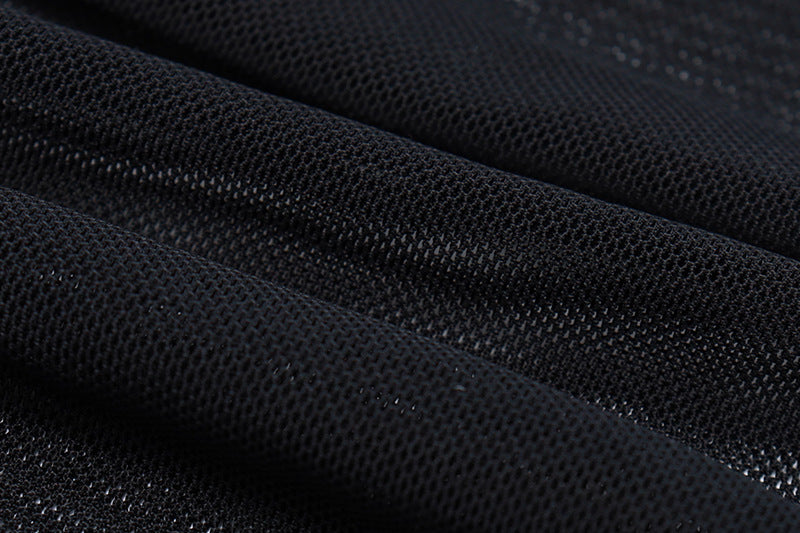 Sheer - Paneled Slip Satin Maxi Dress