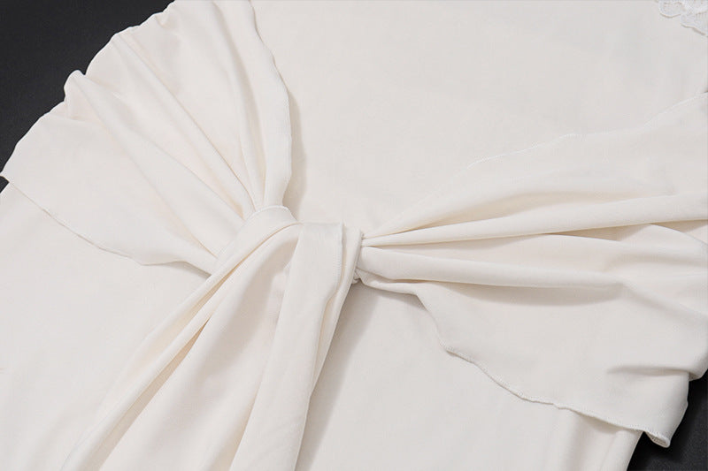 elegant cutout lace maxi dress