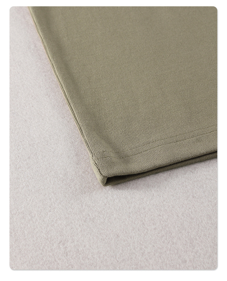 305G Earth-Tone Cotton Loose-Fit Essential T-Shirt