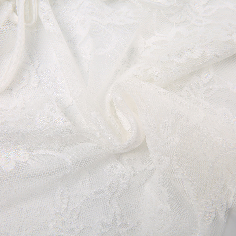 Lace Mesh Bandeau Top