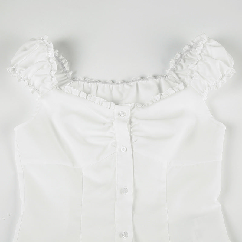 Elegant Ruffled Off-Shoulder Blouse