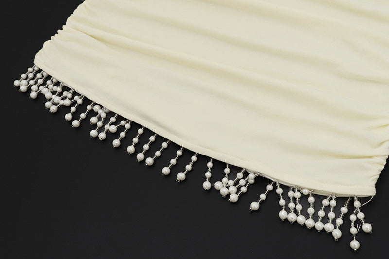 Halter Neck Rhinestone Fringe Bodycon Dress