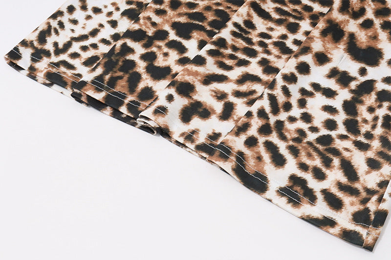 Vintage Leopard Print Lace Slip Dress