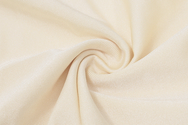 Draped Neckline Ruched Bodycon Dress