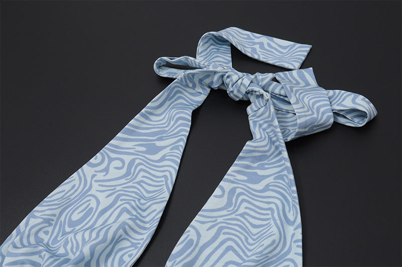 Halter Neck Patchwork Printed Maxi Dress