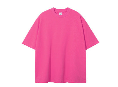 230G Double-Yarn Cotton Antimicrobial Solid Loose-Fit T-Shirt