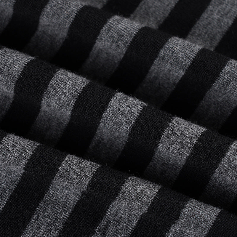 Romantic Striped Off - Shoulder Flared - Sleeve Crop Top