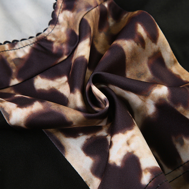 Leopard Lace - Paneled Cami Corset Top