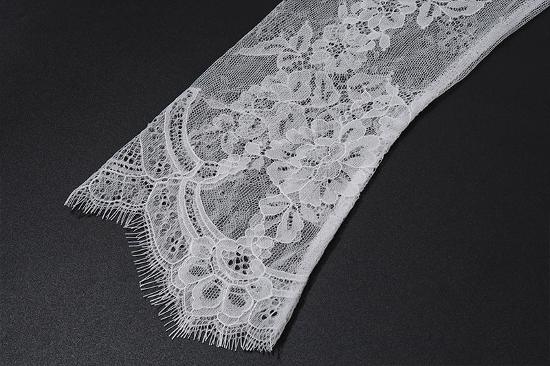 Lace Sheer - Sleeve Waist - Cinched Maxi Dress