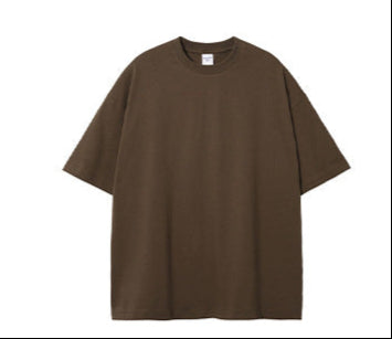 230G Double-Yarn Cotton Antimicrobial Solid Loose-Fit T-Shirt