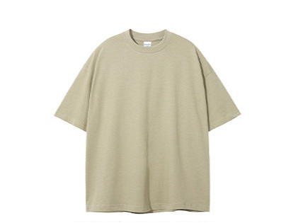 230G Double-Yarn Cotton Antimicrobial Solid Loose-Fit T-Shirt