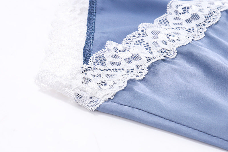 French Elegant Satin Lace Dress