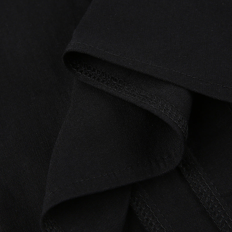 Dark - Style Satin - Spliced Halter Corset