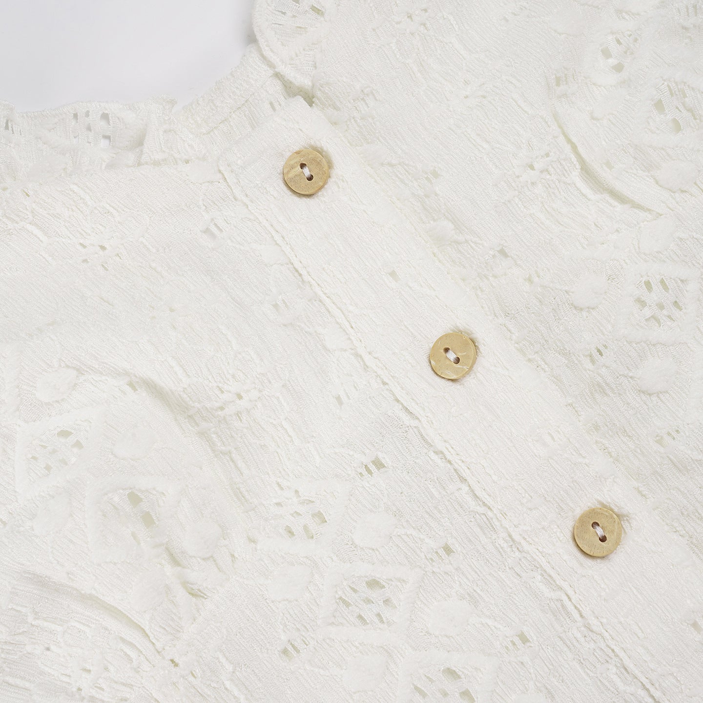 Eyelet Embroidery Ruffled Corset Top