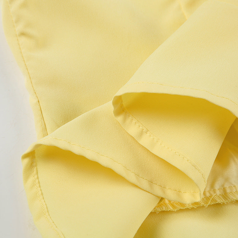 Elegant Collared Ruched White Blouse